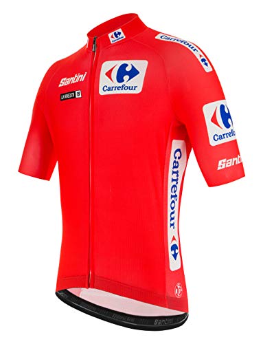 Santini La Vuelta 2019 - Camiseta de Manga Corta para Hombre, Hombre, RE9427519LV, Rojo, S
