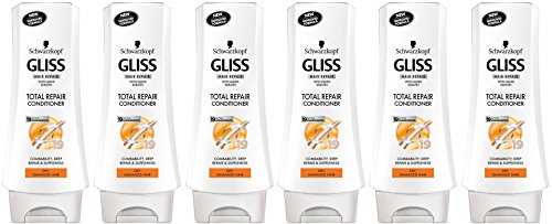 Schwarzkopf Gliss total reparación de 19 Acondicionador 200ml - Paquete de 6