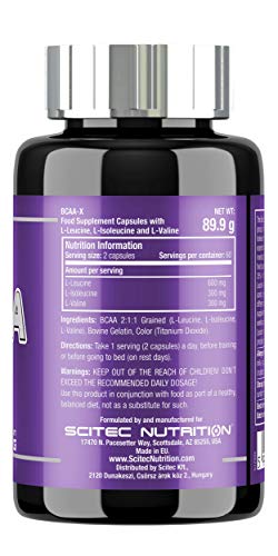 Scitec Nutrition BCAA-X Aminoácidos - 120 Cápsulas