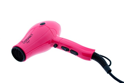 Secador de Pelo de Viaje Profesional con Difusor Compacto Ligero Potente Rosa (Pink) 2100W Everywhere By AGV