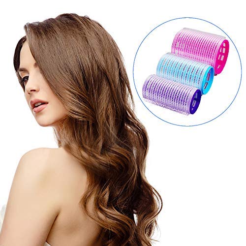 Set de 36 Rulos para el Pelo Rodillos de Cabello con 15 Clips de Rodillo de Bigudies de Plástico de Dientes de Pato Rizadores de Pelo Profesional para Peinado de Peluqueria de Salón