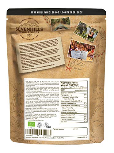 Sevenhills Wholefoods Baya De Açaí En Polvo Orgánico 100g