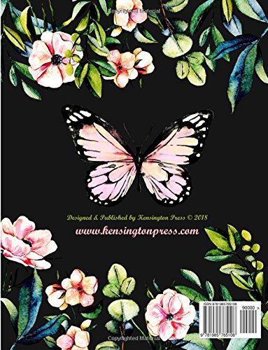 Shakira: Personalised Notebook/Journal Gift For Women & Girls 100 Pages (Black Floral Design)