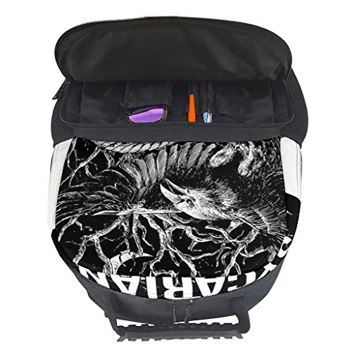 shaoziyun - Mochila Escolar para Mujer, diseño de Calavera, para portátiles de 14 Pulgadas Blanco Blanco Talla única