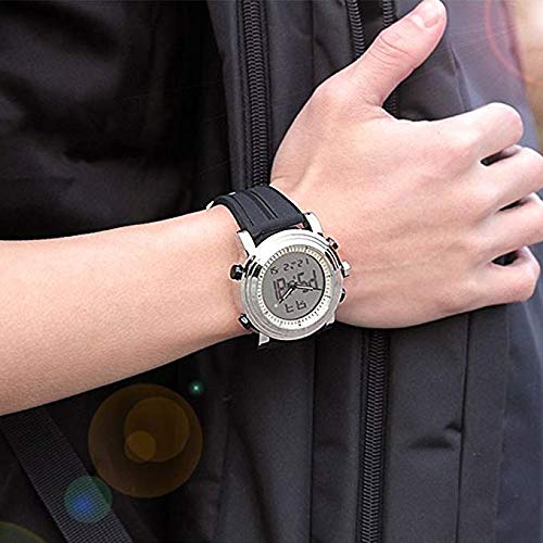 SINOBI Sport Military Rubber Relojes Digitales de Cuarzo y de Cuarzo para Hombres, con Doble Hora automática y Fecha
