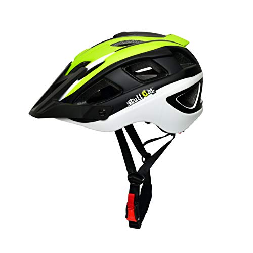 SkullCap® Casco Bicicleta Adulto Montaña MTB - Hombre e Mujer, M (55-58 cm), Color: Neon Verde/Amarillo Oscuro