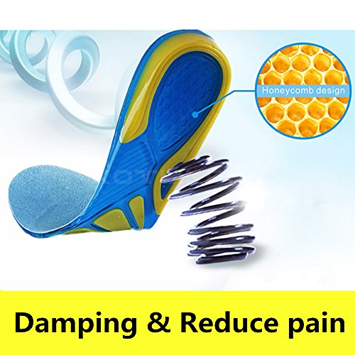 SOFIT Plantillas para Zapatos de Gel Amortiguadoras, Plantillas de Gel Masaje para Deportivas, Antibacterianas y Flexibles, de Silicona 34/38 EU