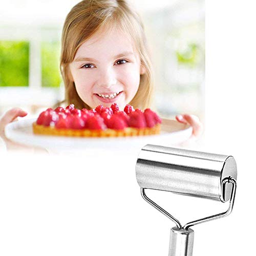 SoundZero Rodillo de Acero Inoxidable, Utensilios de Cocina de Metal Rodillo de Acero Inoxidable, cpara Hornear Pizza de Pizza Herramienta de Cocina Pastelería Fondant Bakers Roller