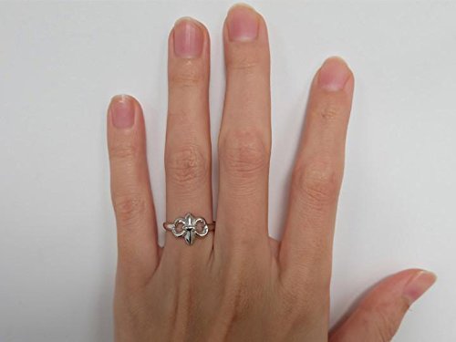 Sovats Anillo Mujer Flor de Lis, Tamaño 50