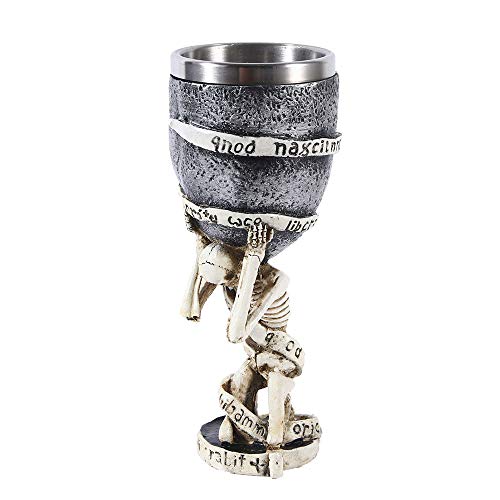 SSRSHDZW Cráneo Cáliz Cáliz Vidrio Gótico Fantasía Horror Venganza Diosa Venganza Bar Fiesta Personalidad Regalo Decoración del Hogar 19.5Cm