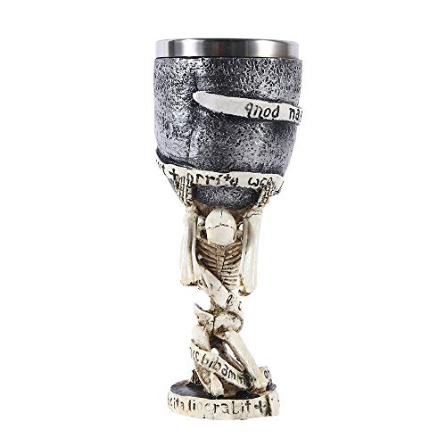 SSRSHDZW Cráneo Cáliz Cáliz Vidrio Gótico Fantasía Horror Venganza Diosa Venganza Bar Fiesta Personalidad Regalo Decoración del Hogar 19.5Cm