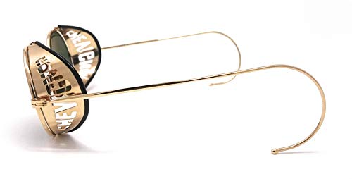 Steampunk C021 - Gafas de sol para hombre y mujer, color dorado