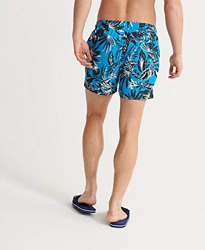 Superdry Swim Short Pantalones Cortos, Azul (Edit Palm Hawaii Blue T5d), L para Hombre