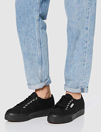 Superga 2730-cotu, Zapatillas de Gimnasia para Mujer, Negro (Full Black 996), 41.5 EU