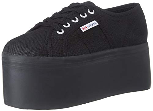 Superga 2802-cotw, Zapatillas de Gimnasia para Mujer, Negro (Full Black 996), 38 EU