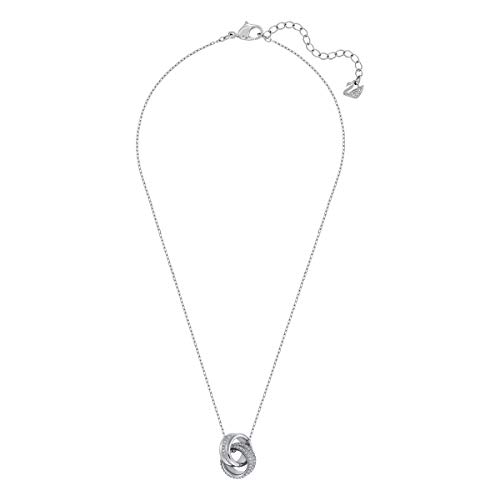Swarovski Colgante Further, blanco, Baño de Rodio