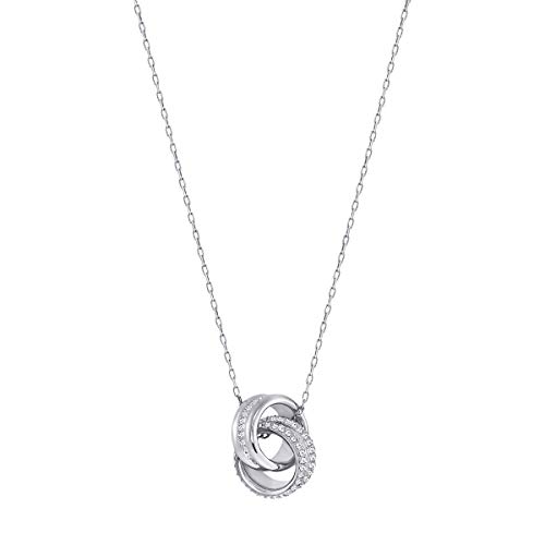 Swarovski Colgante Further, blanco, Baño de Rodio