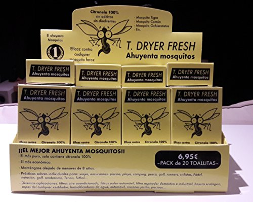 T.Dryer Fresh Citronela 100% Puro Anti Mosquitos ambientador 80 Unidades