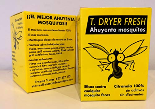 T.Dryer Fresh Citronela 100% Puro Anti Mosquitos ambientador 80 Unidades