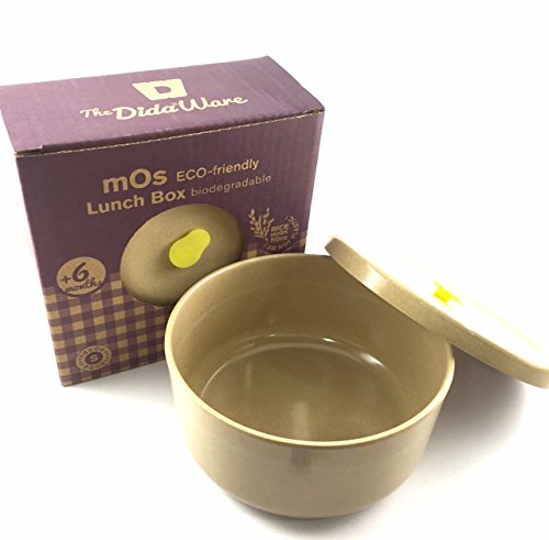 The Dida World Ware Mos - Fiambrera Ecofriendly de fibra de arroz, color Natural