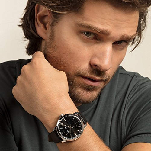 Thomas Sabo Reloj para señor Rebel at Heart Correa de cuero negro en look vintage WA0312-203-203-46 mm
