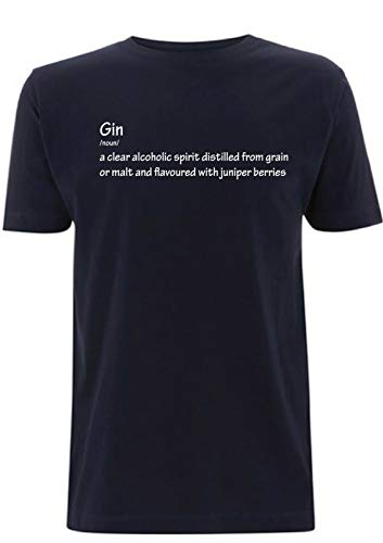 Time 4 Tee Gin Significado T Shirt Mens Top Drinker Pub Night Out Tonic Spirit Cocktail Bar Azul azul marino 3XL