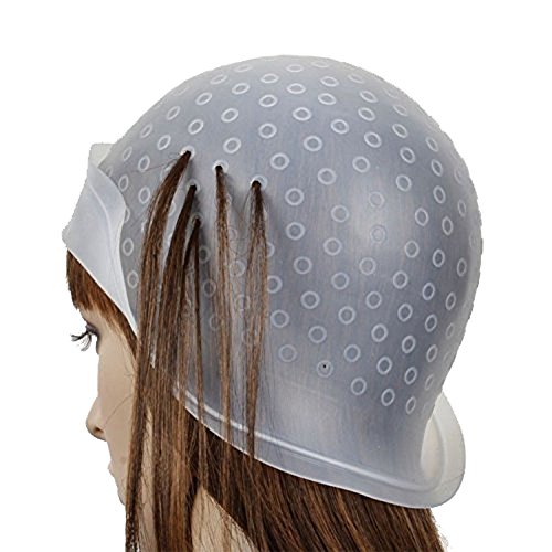 TININNA Peluquería Productos Profesionales,Kit de Long Hair Salon Diversos Colores Aplicaciones y Herramientas de Silicona Plástico Blando para Estilistas, Sombrero para Teñido de Cabello(con Croché)