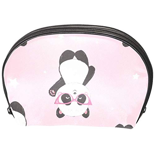 TIZORAX - Bolsa de maquillaje para gafas rojas, diseño de panda
