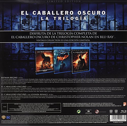 Trilogía Caballero Oscuro Colección Vintage (Funda Vinilo) Blu-Ray [Blu-ray]