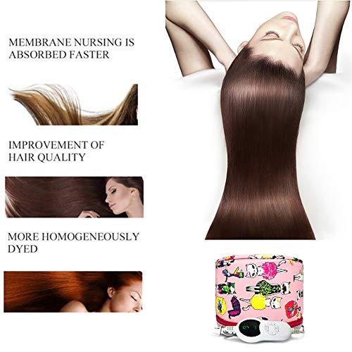 Vaporizador Térmico Eléctrico Gorro Para Cabello Con Pantalla Digital LCD Para Hair Spa Pelo Del Hogar Térmica De Belleza Tratamiento De Spa Cap Nutritivo Sombrero Cuidado Del Cabello