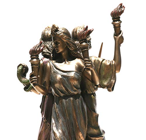 Veronese Hecate Hekate - Escultura de la diosa griega de la magia, acabado en bronce, 30 cm