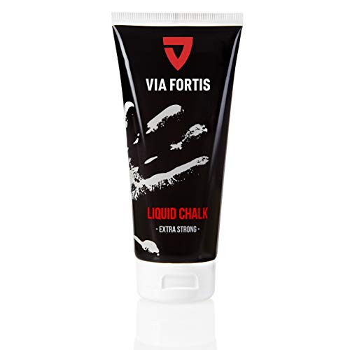 VIA FORTIS Magnesio Líquido Tubo de 200 ml de Tiza Líquida para el Gimnasio y Afuera, para Escalada, Crossfit, Calisthenics, Yoga y Más | Producto Económico, Larga Duración, para un Mejor Agarre