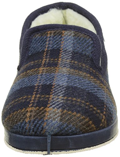 Victoria Confortable Cuadros H/Torcido, Zapatillas de Estar por casa para Hombre, Bleu Marino, 41 EU