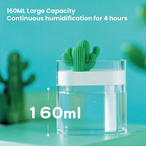 VRockefeller - Humidificador de aire para el hogar, transparente, LED, USB, aromaterapia, difusor de aceites esenciales, difusor de aceite perfumado, vaporizador