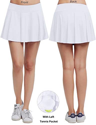 Westkun Mujer Plisada EláStica Escuela Skorts Tenis con Ropa Interior Cubierto