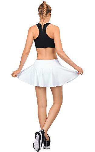Westkun Mujer Plisada EláStica Escuela Skorts Tenis con Ropa Interior Cubierto