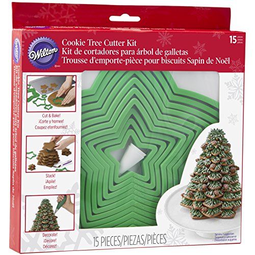 Wilton 2104-5919 Juego de cortadores de Galletas, plástico, Verde