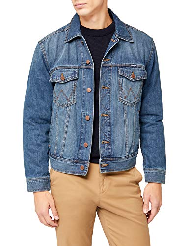 Wrangler Classic Denim Jacket Chaqueta de Mezclilla, Azul (Mid Stone 14v), XX-Large para Hombre