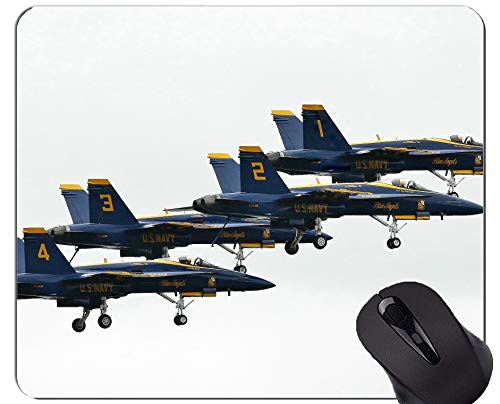 Yanteng Alfombrilla de ratón con Borde Cosido, Jet Fighter F 18 Bumblebee Antideslizante de Goma Base Mousepad