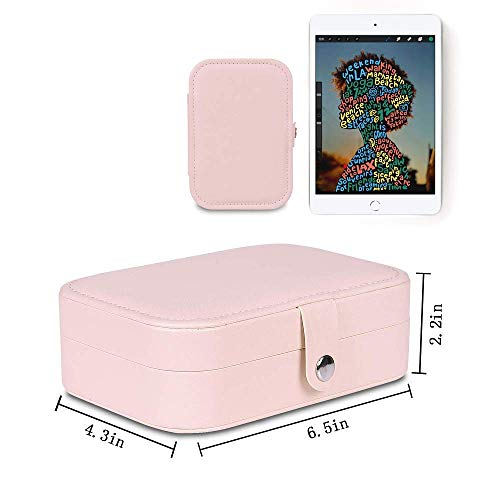Yolistar Caja Joyero Pequeña de PU, Joyero de Viaje Portátil, Joyero Viaje Cajas para Joyas Jewelry Organizer para Mujer para Anillos, Collares, Pulseras, Pendientes para Mujer