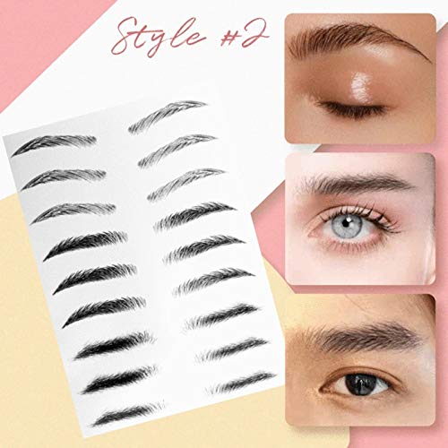 YZCH Eyebrow Stamp,Eyebrows Sticker,3D Stick-On Eyebrows Sticker Eye Brow Makeup Decal