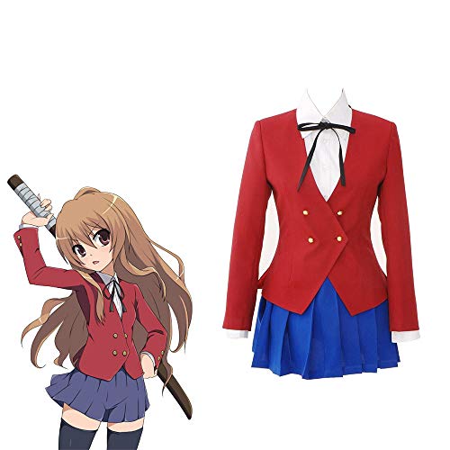 Zhujiao Anime Aisaka Taiga Cosplay Disfraces, Taiga Aisaka Uniforme Sailor JK Uniforme Fiesta de Carnaval de Halloween Disfraz de Cosplay Diario Conjunto Completo para Mujeres niñas