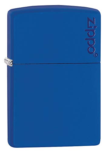 Zippo Royal Blue Matte Logo Mechero, Metal, 3.5x1x5.5 cm