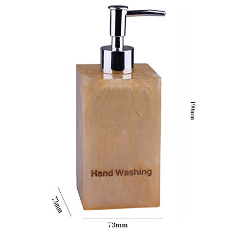 Zlw-shop Caja de jabón líquido Hogar Club de Ducha de Hotel Club Jabón for Manos Jabón líquido Caja de Resina Emulsión Jabón Dispensador Baño Embotellado Europeo Botella de jabón (Color : Brass)