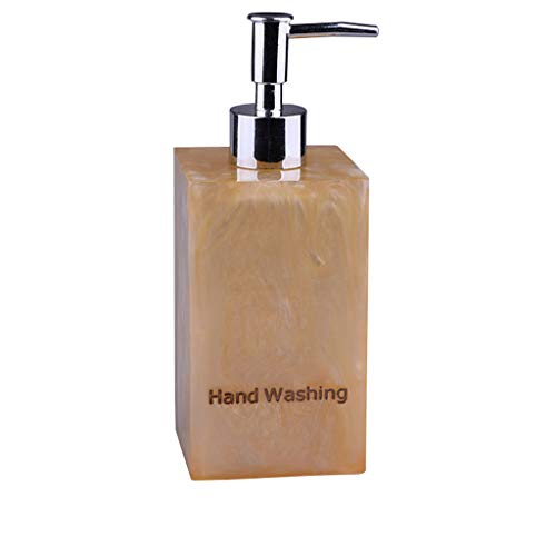 Zlw-shop Caja de jabón líquido Hogar Club de Ducha de Hotel Club Jabón for Manos Jabón líquido Caja de Resina Emulsión Jabón Dispensador Baño Embotellado Europeo Botella de jabón (Color : Brass)