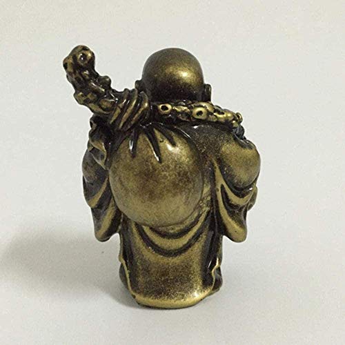 ZXLRH Estatuas Arte Animalfigures Maitreya Buddha S Regalo Tallado Bronce Color Laughing Buddha Figuras Decoración Figuras Esculturas