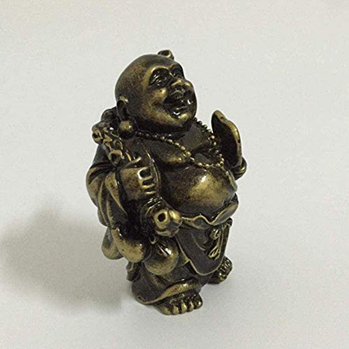 ZXLRH Estatuas Arte Animalfigures Maitreya Buddha S Regalo Tallado Bronce Color Laughing Buddha Figuras Decoración Figuras Esculturas