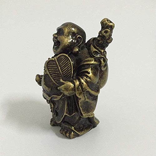 ZXLRH Estatuas Arte Animalfigures Maitreya Buddha S Regalo Tallado Bronce Color Laughing Buddha Figuras Decoración Figuras Esculturas