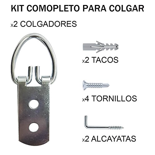 -Espejo Fabricado en España- tamaño 65x165 cm. Espejo Decorativo de Pared Modelo 187 Color Haya, Ideal para baños, dormitorios, Salones, vestidores o entraditas.