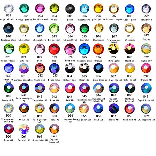 2020New non hotfix rhinestones redondos coloridos cristal piedra Sexy girls DIY nail art accesorios mujer uñas sueltas Decoraciones artísticas, Aurora borealis, SS5 1440pcs